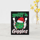 Funny Splits in Giggles Bowling Player Christmas B Karte (Gelbe Blume)