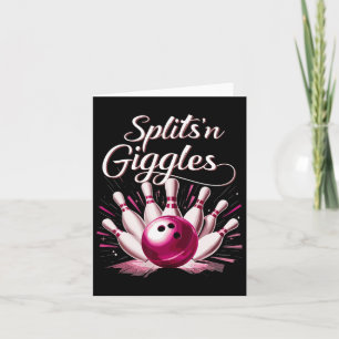 Funny Splits in Giggles Bowling Team Niedlich Bowl Karte
