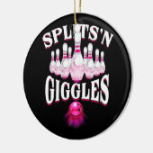 Funny Splits _n Giggles Bowling Team Bowler Sports Keramik Ornament (Links)
