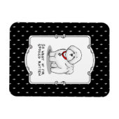 Funny Spoiled Rotten Bichon Frise Dog - Niedlich Magnet (Horizontal)