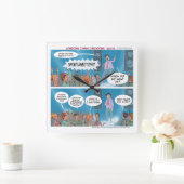Funny Spontanate Coach Wall Clock Quadratische Wanduhr (Zuhause)