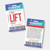 Funny SPOOF Winter Break Custom Ski Lift Ticket Ausweis (Vorder- & Rückseite)