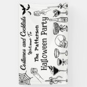 Funny Spookoky Halloween Cocktail Party Willkommen Banner (Vertikal)