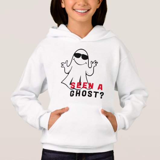 Funny Spookoky Halloween Coole White Ghost Kids Hoodie (Vorderseite)