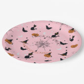 Funny Spookoky Halloween Pink Design Pappteller (Schrägansicht)