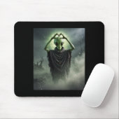 Funny Spooky Alien Heart Hands Horror Poster Hallo Mousepad (Mit Mouse)