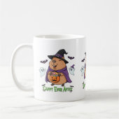 Funny Spooky Capybara Hot Cocoa Halloween Kaffeetasse (Links)