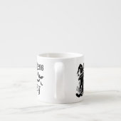 Funny Spooky Cut Kinderlose Katze Lady Espressotasse (Rückseite)