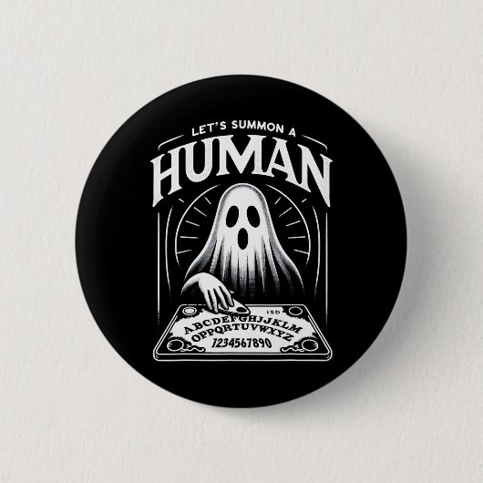 Funny Spooky Ghost Lassen wir einen menschlichen O Button (Vorderseite)