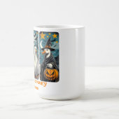 Funny Spooky Goose Halloween Hexenkürbis Kunst Kaffeetasse (Mittel)