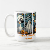 Funny Spooky Goose Halloween Hexenkürbis Kunst Kaffeetasse (Links)