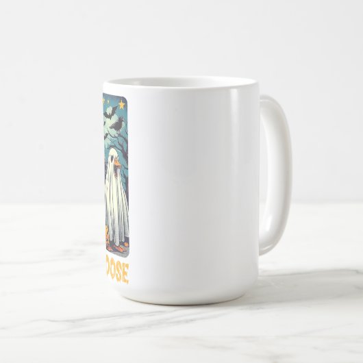 Funny Spooky Goose Halloween Hexenkürbis Kunst Kaffeetasse (VorderseiteRechts)