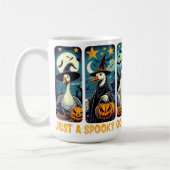Funny Spooky Goose Halloween Hexenkürbis Kunst Kaffeetasse (Links)