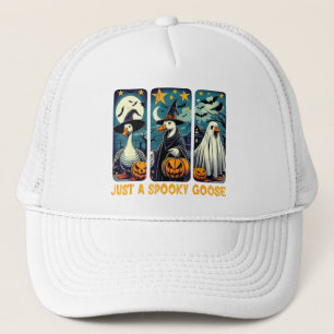Funny Spooky Goose Halloween Hexenkürbis Kunst Truckerkappe