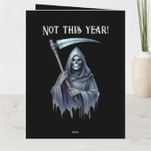 Funny Spooky Grim Sensenmann für Ihn Geburtstag Karte (Rückseite)