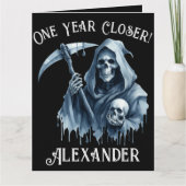 Funny Spooky Grim Sensenmann für Ihn Geburtstag Karte (Vorderseite)