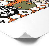 Funny Spooky Halloween Albern Gänse Ghost Leckerei Poster (Ecke)