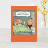 Funny Spooky Halloween Card - Spicy Pumpkins Karte (Gelbe Blume)
