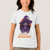 Funny Spooky Halloween Shirt -"Resting Hexe Face" (Vorderseite)
