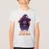 Funny Spooky Halloween Shirt -"Resting Hexe Face" (Vorderseite)