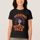 Funny Spooky Halloween Shirt -"Resting Hexe Face" (Vorderseite)