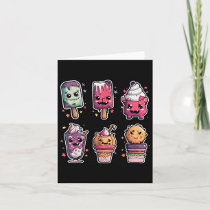Funny Spooky Horror Halloween Ice Cream Sommer Tod Karte