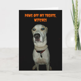 Funny Spooky Hund Paws aus meinen Leckereien Hallo Karte