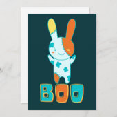 Funny Spooky Niedlich Halloween Kawaii Boo Bunny Einladung (Vorne/Hinten)