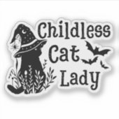 Funny Spooky Niedlich Halloween Kinderlose Katze L Aufkleber (Vorderseite)