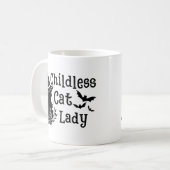 Funny Spooky Niedlich Halloween Kinderlose Katze L Kaffeetasse (Vorderseite Links)