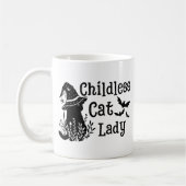 Funny Spooky Niedlich Halloween Kinderlose Katze L Kaffeetasse (Links)