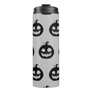 Funny Spooky Pumpkin Gesichter Halloween Thermosbecher