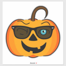 Funny Spooky Pumpkin Iconic Wink S