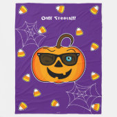 Funny Spooky Pumpkin iconic Wink S Nur Leckereien! Fleecedecke (Vorderseite)