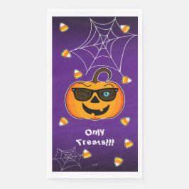 Funny Spooky Pumpkin iconic Wink S Nur Leckereien! Serviette