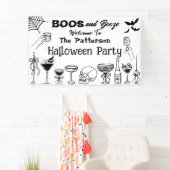Funny Spooky Scribble Halloween-Party Willkommen Banner (Insitu)
