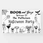 Funny Spooky Scribble Halloween-Party Willkommen Banner (Horizontal)