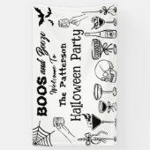 Funny Spooky Scribble Halloween-Party Willkommen Banner (Vertikal)