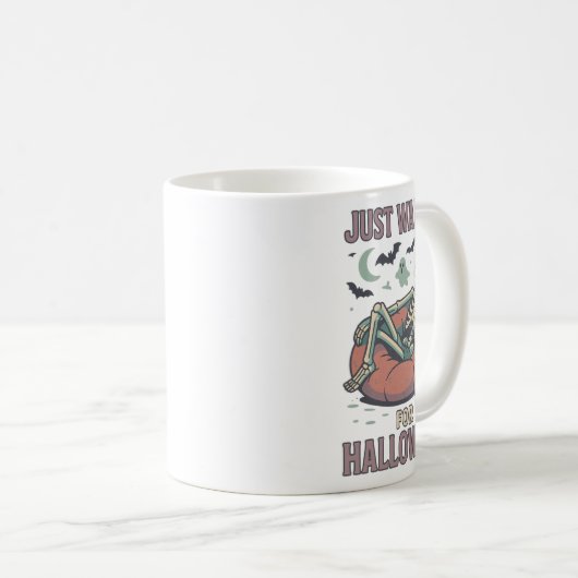 Funny Spooky Skeleton Summerween Wart für Hallo Kaffeetasse (VorderseiteRechts)