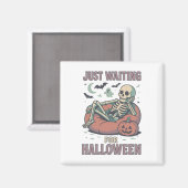 Funny Spooky Skeleton Summerween Wart für Hallo Magnet (Vorderseite/Rückseite)