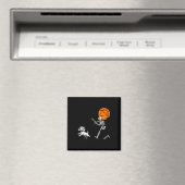 Funny Spooky Spaß Halloween Skeleton Jasing Hund Magnet (In Situ (Geschirrspüler))