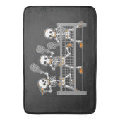 Funny Spooky Three Skeleton Playin Pickleball Gesc Badematte (Vorderseite Vertikal)