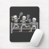 Funny Spooky Three Skeleton Playin Pickleball Gesc Mousepad (Mit Mouse)