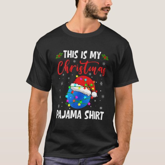 Funny Sport Das ist mein Weihnachts Pajama Lacross T-Shirt (Vorderseite)