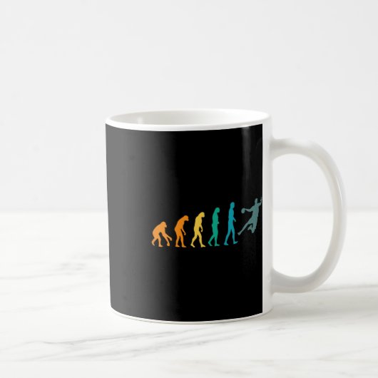 Funny Sport Evolution Handball Kaffeetasse (Rechts)