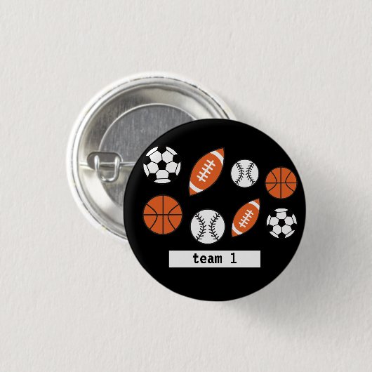 Funny Sports Ball Button (Vorne & Hinten)