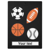Funny Sports Ball Klemmbrett (Rückseite)