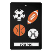 Funny Sports Ball Mini Klemmbrett (Rückseite)