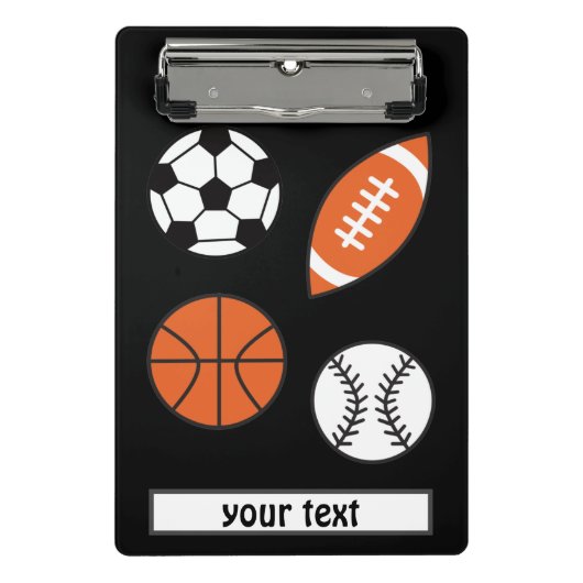 Funny Sports Ball Mini Klemmbrett (Vorderseite)