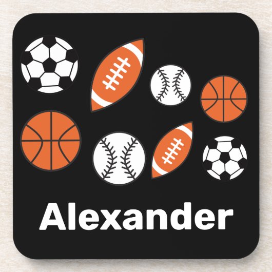 Funny Sports Balls Getränkeuntersetzer (Vorderseite)